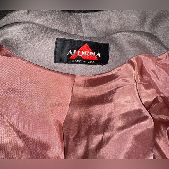 VTG Wool Alorna Brown Mink Fur Jacket Coat - Picture 3 of 5